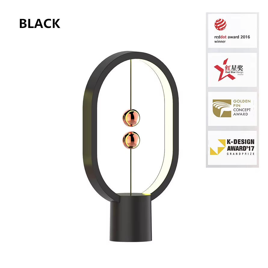 2022 USB Powered Mini HENG Ellipse Magnetic Mid-Air Switch Night Light – Stylish LED Table Lamp for Home & Office Decor