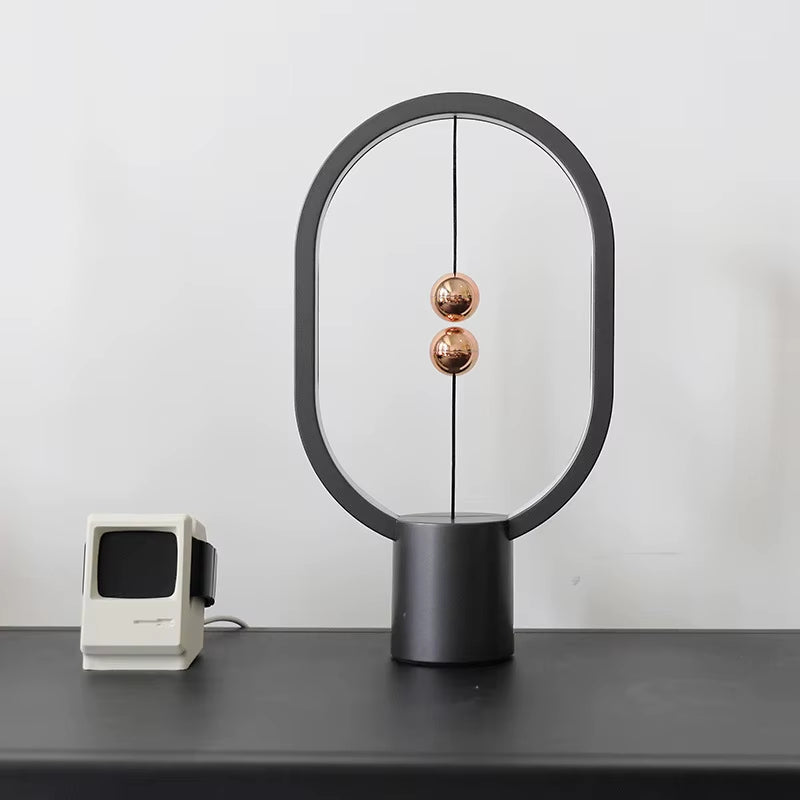 2022 Newest USB Powered Mini HENG Ellipse Magnetic Mid-Air Switch Night Light Balance LED Table Lamp Office Home Decor