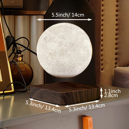 Levitating Moon Table Lamp - Magical Floating Night Light with 3 Lighting Modes, Perfect 3D Printed Bedside Decor