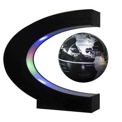 Magnetic Levitating Floating Globe with LED Lights – Stunning C Shape Design